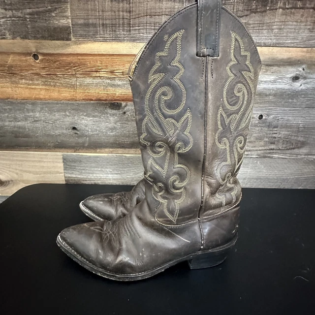 JUSTIN WESTERN BOOTS Style #2252 Bay Apache Distressed Brown Leather ...