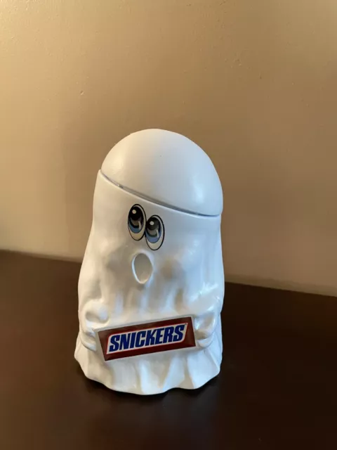 Vintage 1989 MARS SNICKERS Candy Ghost Halloween Bucket Plastic Blow Mold
