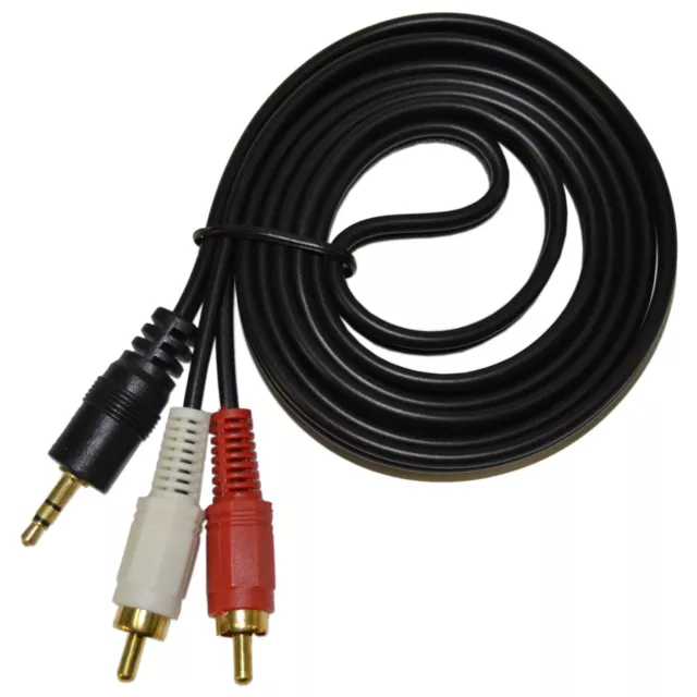 3.5mm 5ft Stereo Mini Plug to 2 RCA Plugs Y Cable Splitter for Audio Devices