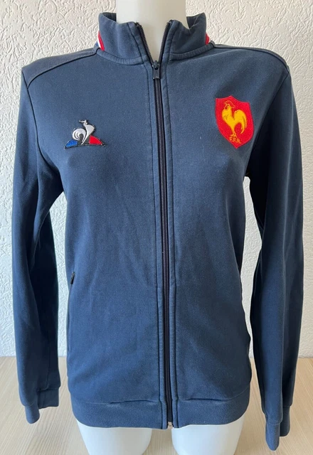 Sweat Veste Jogging Equipe de France Rugby F.F.R Taille S Le coq Sportif Bleu