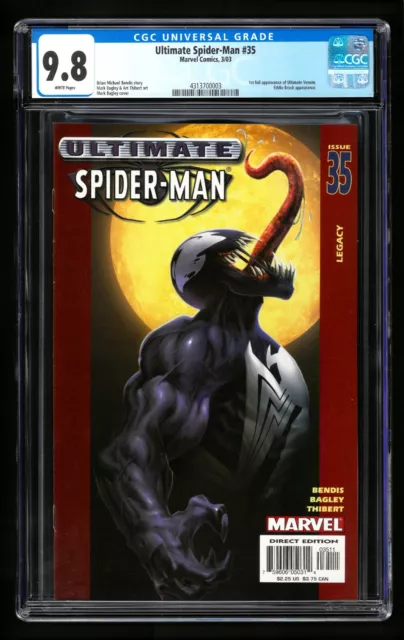 Ultimate Spider-Man #35 CGC 9.8 WHITE Marvel 2003 Key 1st full Ultimate Venom