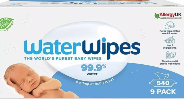 Waterwipes Original Plastikfreie Feuchttücher Für Babys Und Kleinkinder 540 Stüc
