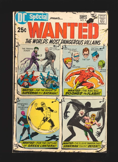 DC Special # 8 - Wanted World’s Most Dangerous Villains VG/Fine Cond.