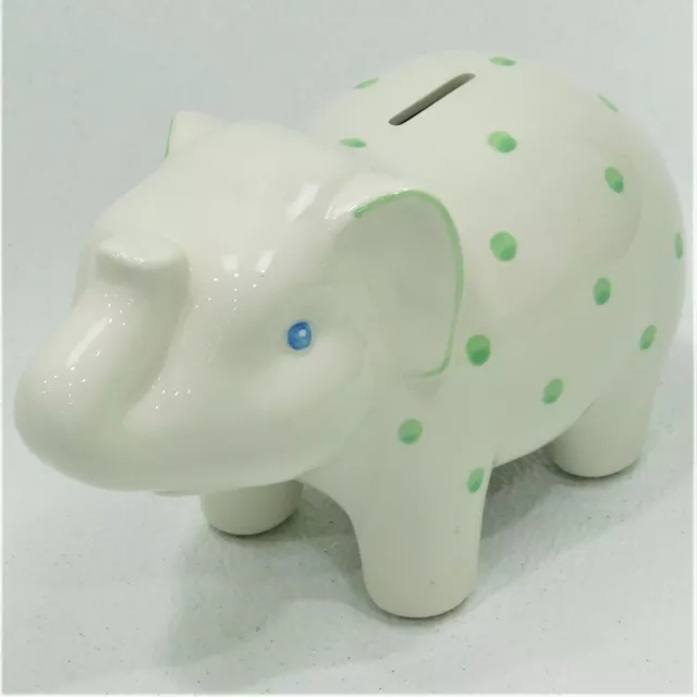 Tiffany & Co. Este Ceramiche Elephant Polka Dot Piggy Bank Figurine Italy