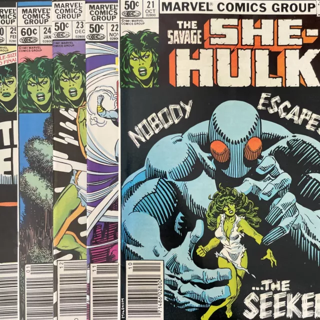 Savage She-Hulk #21 22 23 24 & 25 (Marvel) Newsstand Lot Of 5 Comics