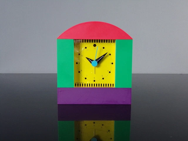 Pendulette réveil Shohei MIHARA design Wakita style Memphis 80's