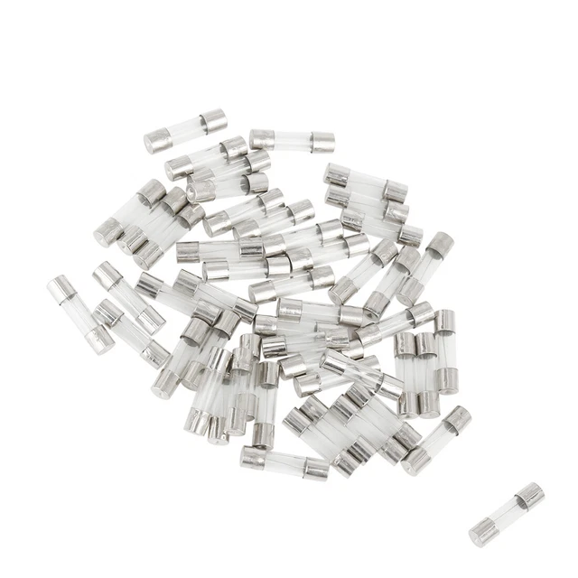 50pcs 5x20mm Vite Rapide Coup Verre Tube Fusible 6A AC 250V pour Voiture