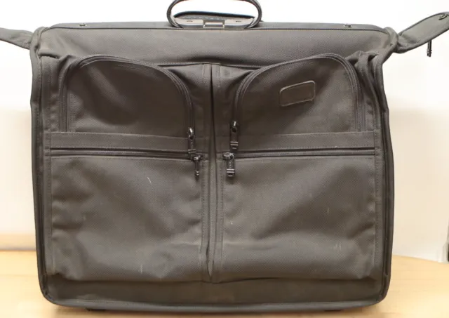 TUMI Alpha Ballistic Bi-Fold Long Wheel Garment Bag Luggage Black 2242D3