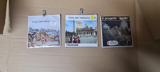 Lotto di 3 view-master con 3 scene in rilievo 3d