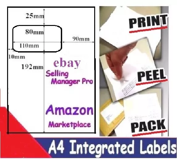 Ebay Integrated Labels - Amazon Integrated Labels Sticky Address Labels - S11