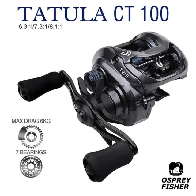 DAIWA TATULA CT100 Baitcasting Fishing Reel 7+1BB Freshwater Saltwater Reel  £154.82 - PicClick UK