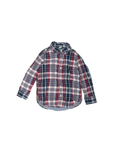 Baby Gap Boys Red Long Sleeve Button-Down Shirt 4T