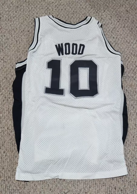 1990's San Antonio Spurs David Wood Home Game Worn Jersey Nevada Wolf Pack 46 +2