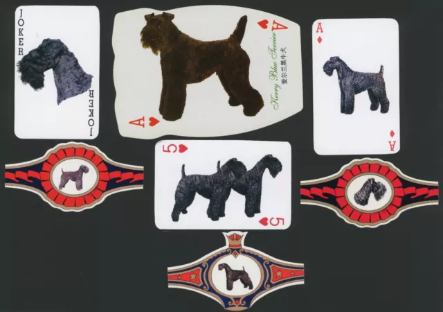 Kerry Bue Terrier Collectable Dog Single Playing Cards & Bands