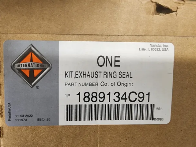 New International/ Navistar Exhaust Ring Seal Kit Part# 1889134C91
