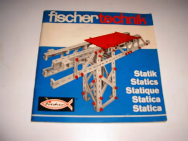 Fischertechnik Heft, Statik, 100S-400S ,  alte Version!