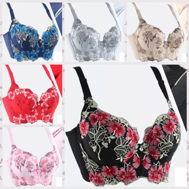 Women's Sexy Lace push up bra Half cup set and Panty Lot 32 34 36