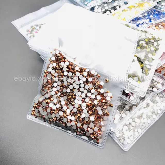 1440pcs SS16(4mm) Crystals Glass Rhinestones Flatback Gems for Nails Decoration