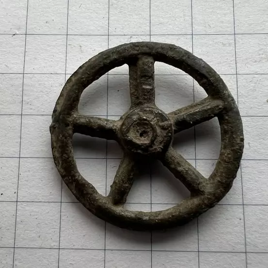 Extremely Ancient Viking Kievan Rus Artifact Bronze Wheel Authentic 2