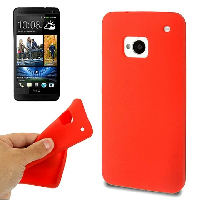 Étui Coque Cadre Housse de Protection contre les Rayures pour HTC Un M7 Rouge