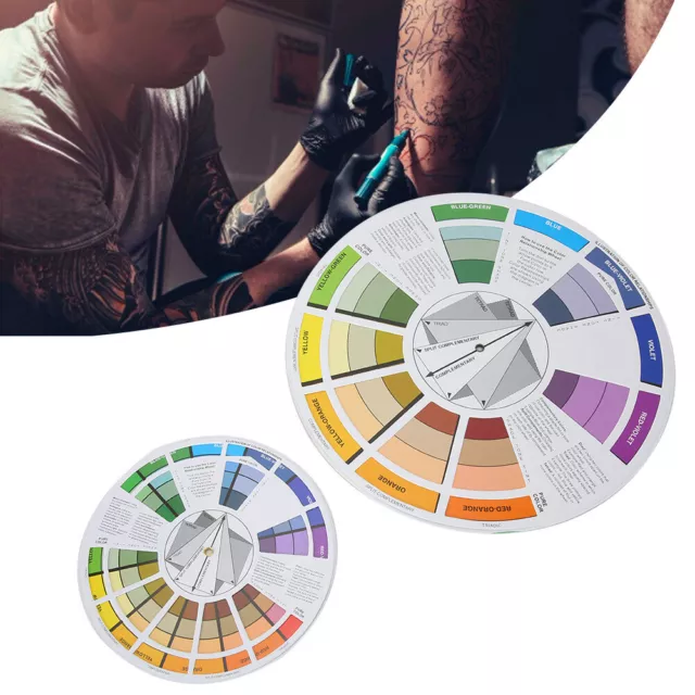 2pcs Tattoo Color Wheel Pigment Color Wheel Mixing Guide Tattoo Accessory HG5