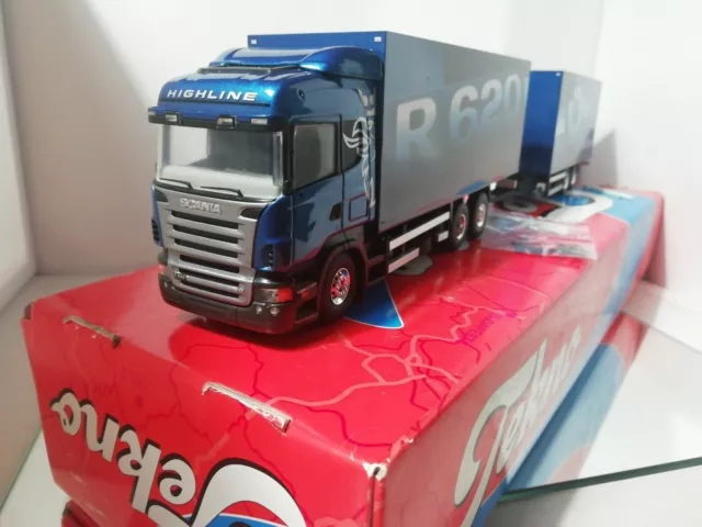 Tekno Holland Scania R620 V8 Highline Truck Anhänger In Blau 1:50