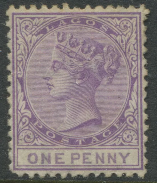 Lagos QV 1874 1d purple lilac unused no gum