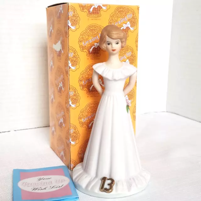 Growing Up Birthday Girls Age 13 Porcelain Figurine 1981 Enesco W/Box