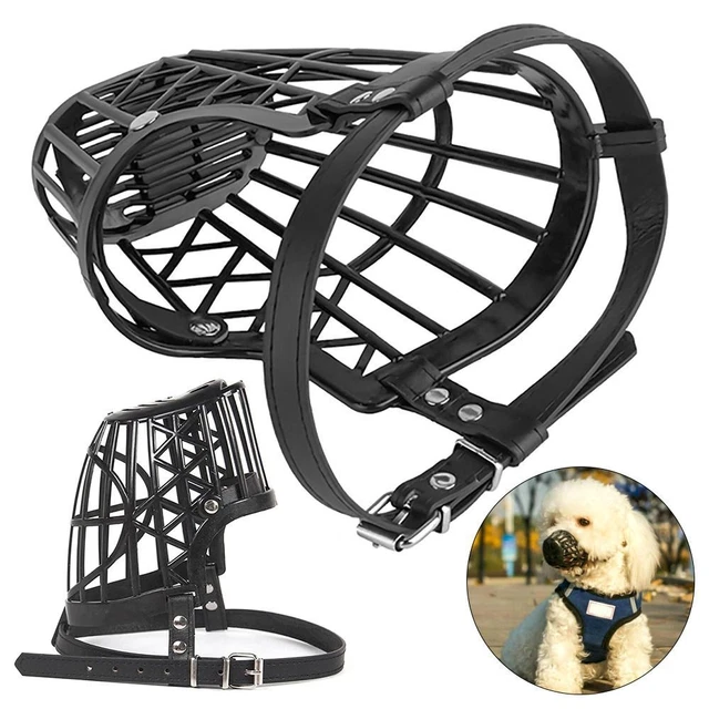 Jaula Perro Cubierta de hocico Perro Gato Malla Jaula Mascota Perro Cesta Mascota Cubierta Boca Mascota