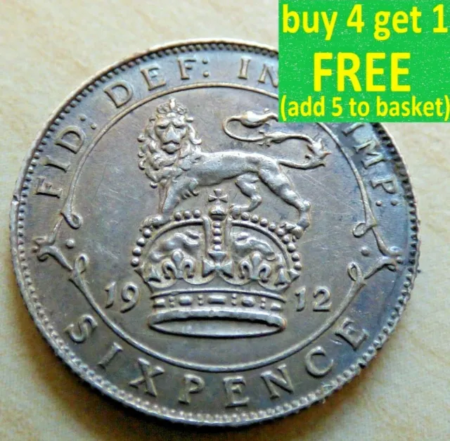George V Sixpence 6D Silver Coins Choose your date 1910-1936 Year Choice