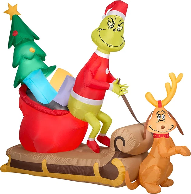 AIRBLOWN GRINCH & Max Inflatable Blow Up Christmas Outdoor Yard