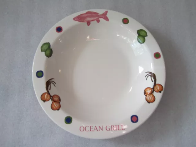 Rare  Vintage Buffalo China Restaurant Ware Ocean Grill 00-01C Bowl Platter 12”