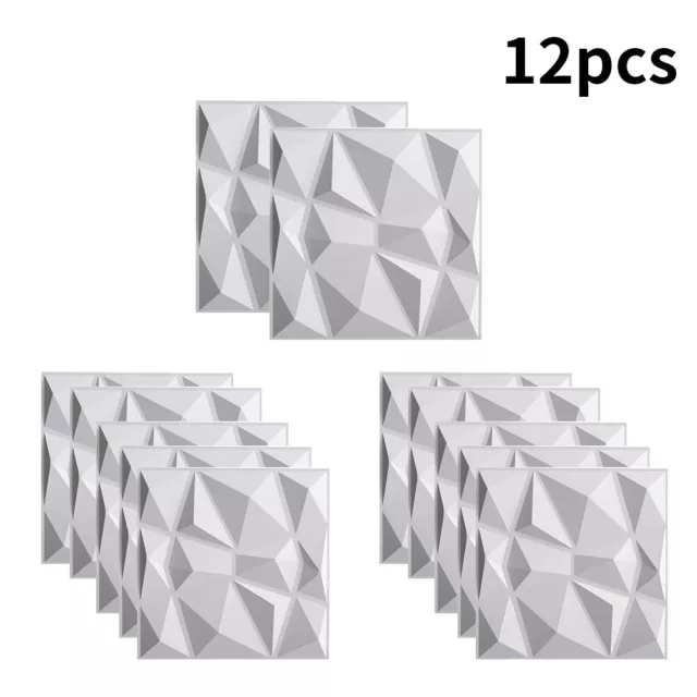PVC 3D Wall panel Decor Wall Ceiling Tiles Cladding Wallpaper Waterproof 12/24pc