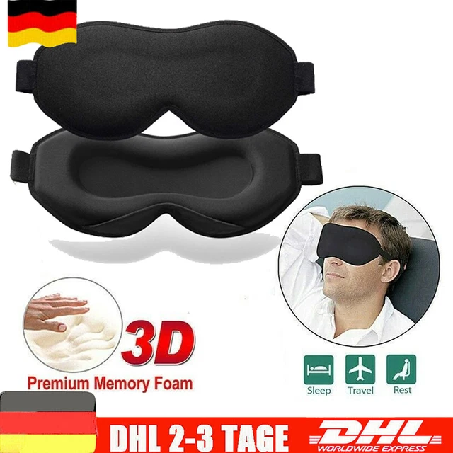 Schlafmaske Herren Damen Seide Verstellbar Brille Augen Reise Augenbinde  DE