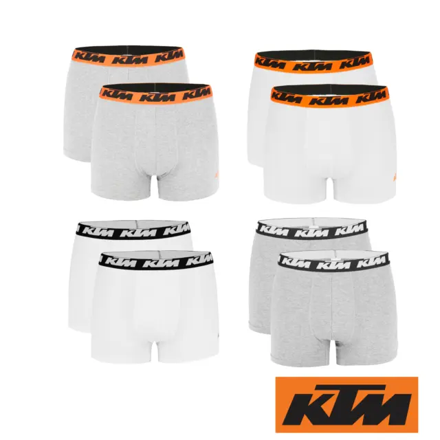 KTM Boxershorts 4-6- 10er Pack Herren Unterhosen Schwarz Grau Weiß Gr. S - XXL