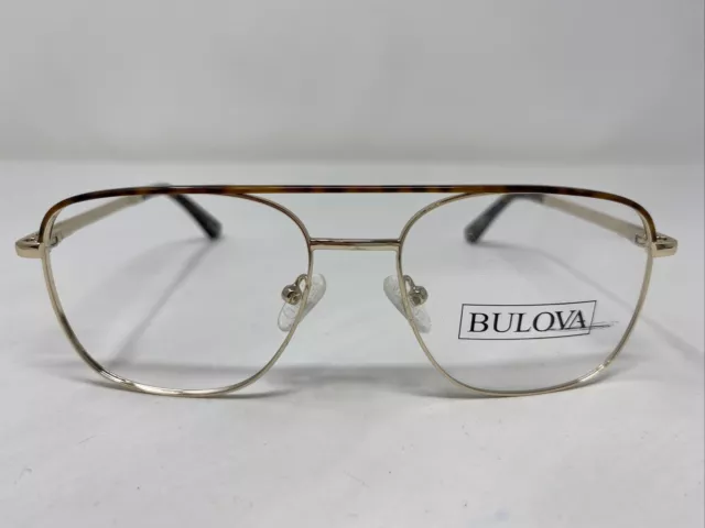 Marco de anteojos Bulova Apache Junction DORADO 55-17-145 de metal borde completo -N60