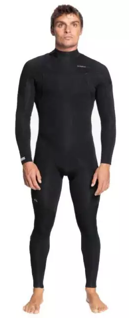 Quiksilver Everyday Sessions 4/3mm Back Zip Full Wetsuit - Black - New