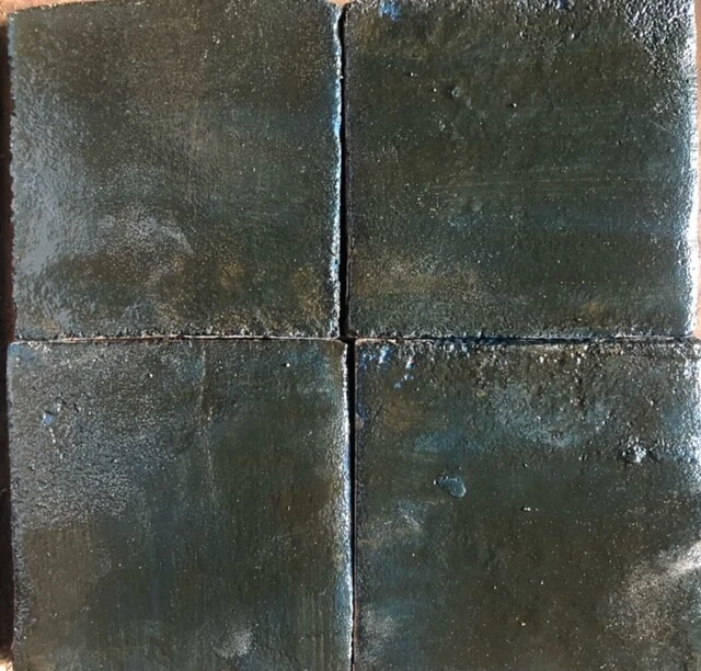 4x4 Cottage Craft Tile Arts and Crafts Blue Kitchen Fireplace Wall Tile 18pcs