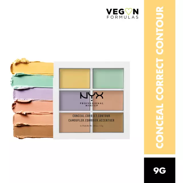 NYX Professional Makeup Conceal, Correct, Contour Palette - Color Correcting Con