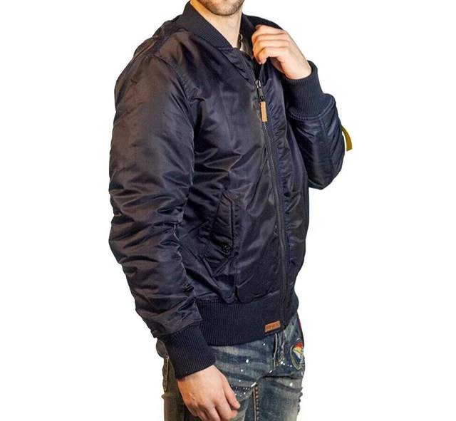 TOP GUN MA1 Bomber Air Force Jacket Navy Blue Size Medium 99.00