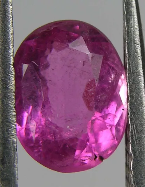 1.30ct Afghanistan 100% Natural  Hot Pink Oval Cut Tourmaline Gemstone .25g