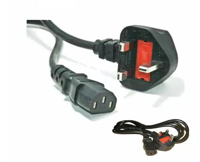 Netzkabel UK Stecker auf IEC Kabel (PC Netz Wasserkocher Kabel) C13 0,5 m/2m/3m/5m/10m