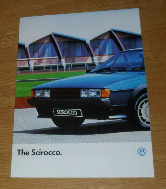 Volkswagen VW Scirocco Coupe Brochure 1986 - 1.6 GT & 1.8 GTX