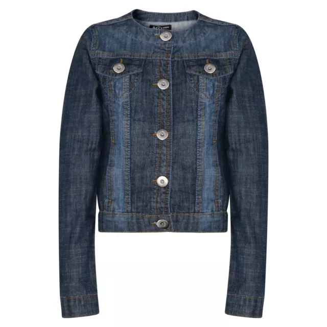 Kids Girls Denim Jackets Designer Dark Blue Jeans Jacket Fashion Coats 3-13 Year