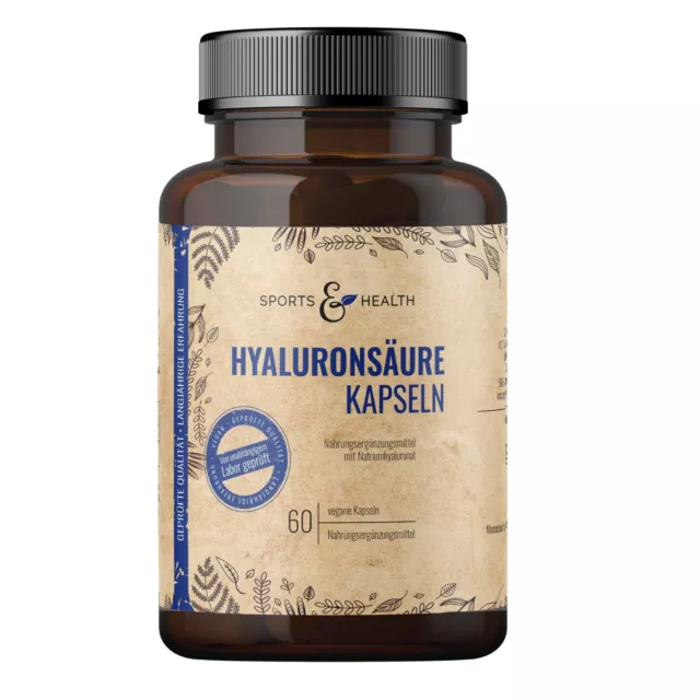 Hyaluronsäure Kapseln 60 Stück - für gesunde Gelenke - reine Haut - Anti Aging