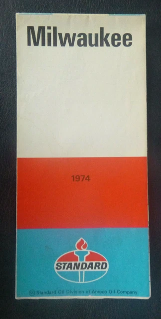 1974 Milwaukee street road  map Standard Wisconsin White Fish Bay Saint Francis