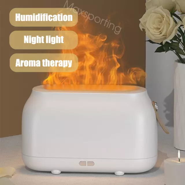 3D Flame Essential Oil Diffuser Aroma Humidifier 250ml USB Air Purifier Mist AUS