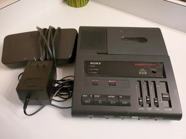 Sony BM-87DST Desktop Cassette Transcriber / Recorder w/ Foot Control