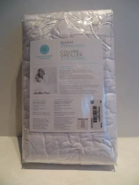 2016 Martha Stewart quilted, standard pillow sham - Whisper Leaves line 2