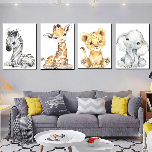 4 piezas Impresiones artísticas de lona de lona sin marco para pintura de dormitorio lona de pared